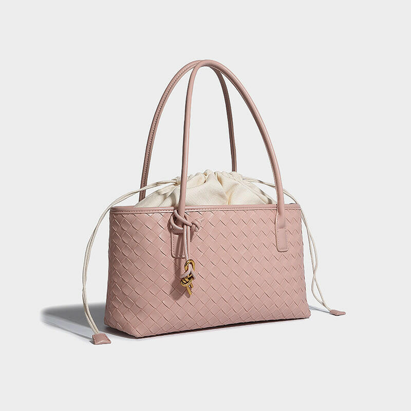 Hand-Woven Leather Tote bag - SCENICBELLE