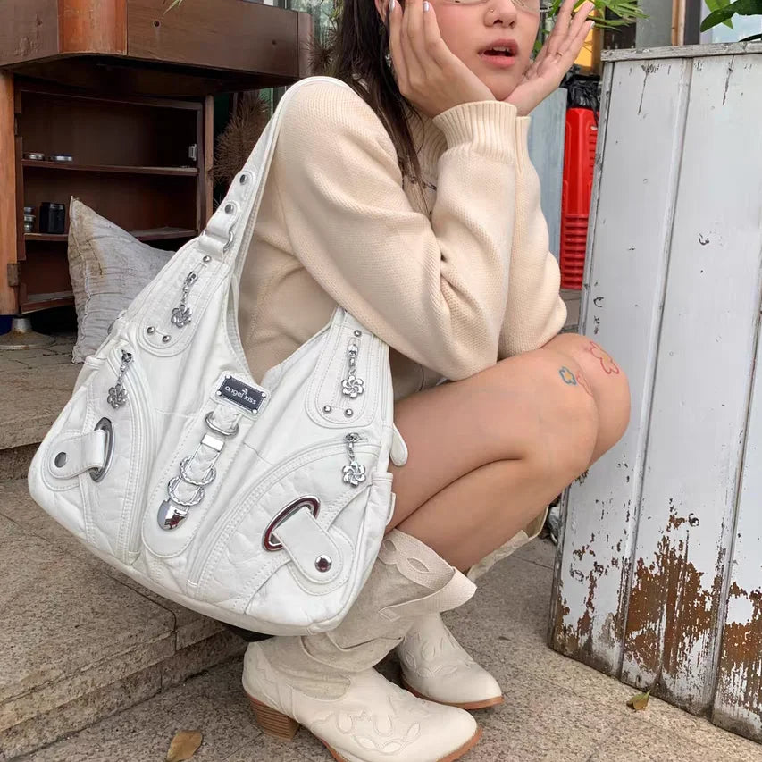 Leather Tote Bag Vintage Brown - SCENICBELLE