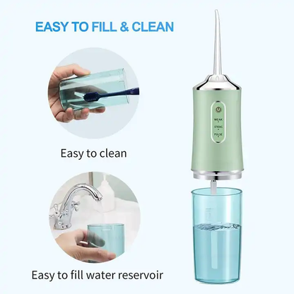 H2O Dental Water Flosser – Portable Oral Irrigator with 5 Modes