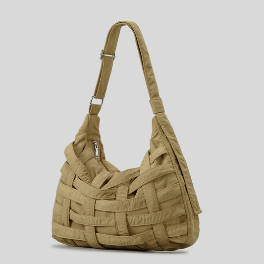 Nylon Woven Hobo Tote Bag