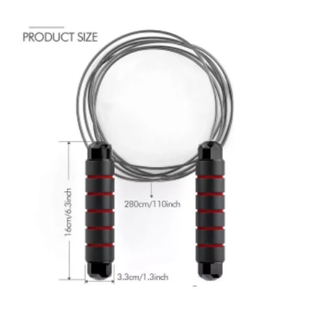 Scenic Arts Jump Rope Adjustable Skipping Speed Gym Fitness Training Steel Wire Weighted