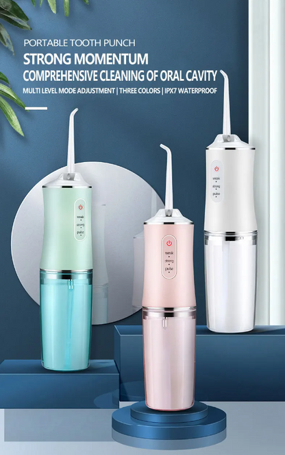 H2O Dental Water Flosser – Portable Oral Irrigator with 5 Modes