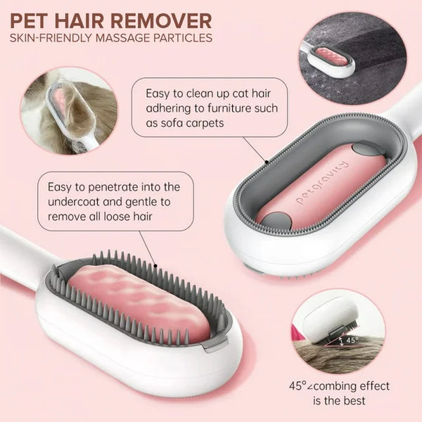 New 4 in 1 Pet Beauty Massage Brush Cat Hair Remover Shedding Multi-functional Self Cleaning Dog Hair Grooming Comb