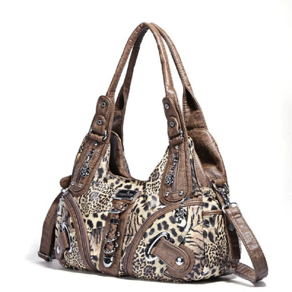 Women Leopard Hobos Tote Bag