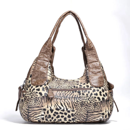 Women Leopard Hobos Tote Bag