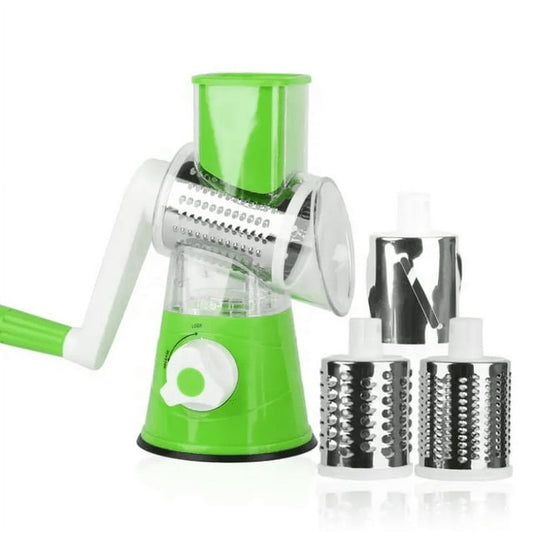 LUXIGEAR 3 In 1 Vegetable Slicer and Shredder with Rotary Handheld