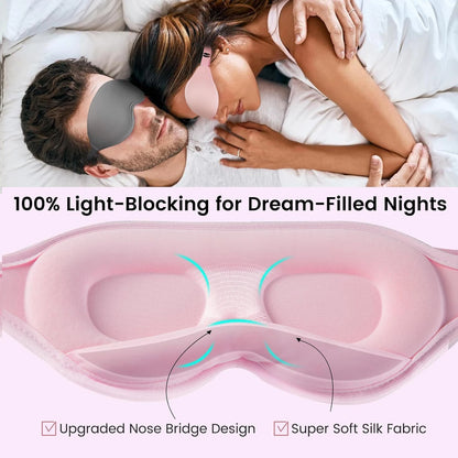 Nucomfy™ 3D Sleep Mask - Adjustable Sleep Mask with No Pressure on the Eyes