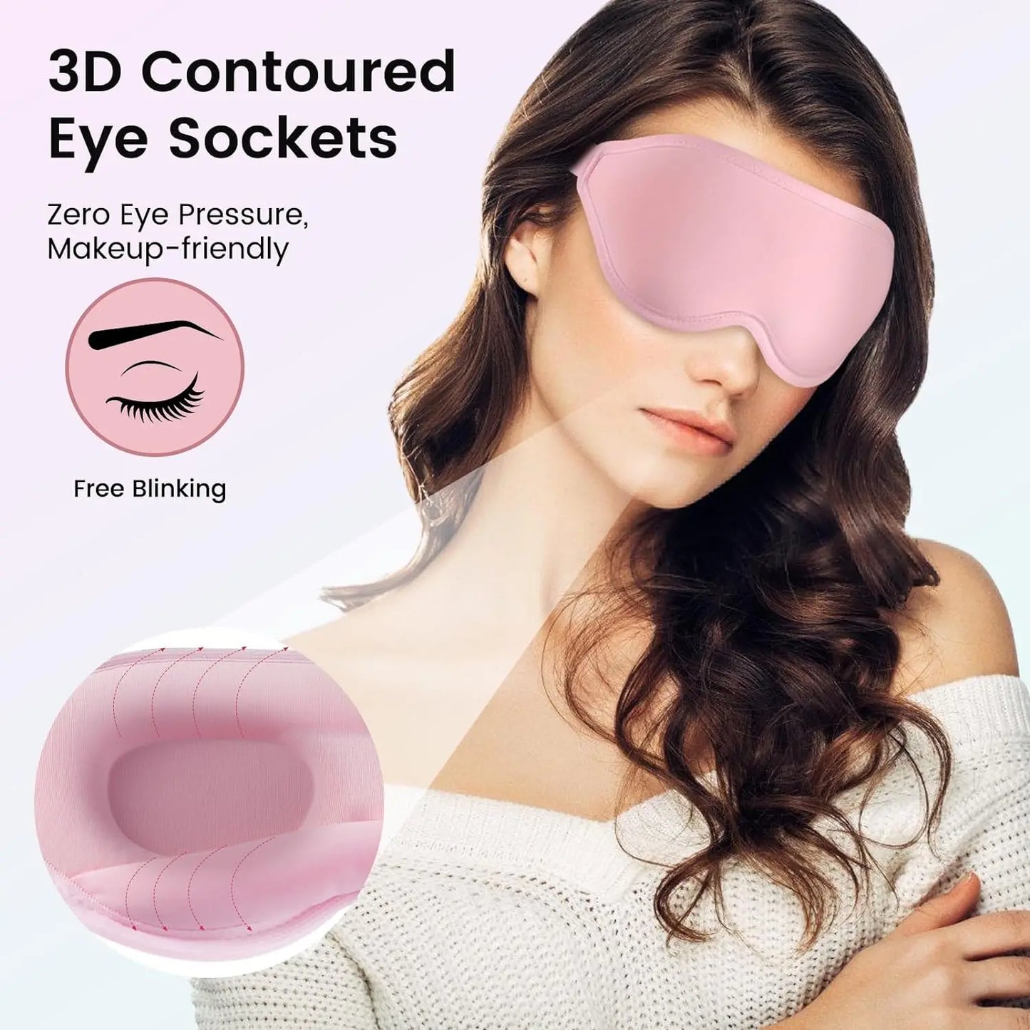 Nucomfy™ 3D Sleep Mask - Adjustable Sleep Mask with No Pressure on the Eyes