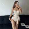 Black High-Grade Fashion One-Piece 2024 New Swimsuit Women Small Bust Underwire Push-up Belly Covering Beach Vacation Swimsuit