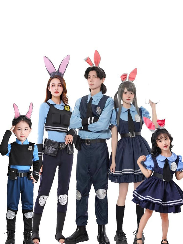 Zootopia Cosplay Suit Rabbit Judy Suit Cos Costume Rabbit Personification Rabbit Policewoman Cos Clothing