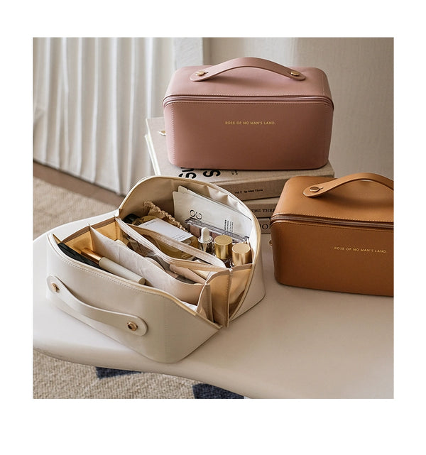 Women's Waterproof Large Capacity Makeup Brush Storage and Cosmetic Bag - Keep Your Essentials Organized!