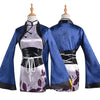 Jiangchengmu Black Butler Shire Blue Cat Cos Costume Cheongsam Adult Lady like Woman Young Adult Game Anime Cosplay Full Set