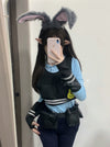 Halloween Costume Cute and Adorable Cosplay Officer Judy Bunny Suit Comic Show Couple Costume Maid Dress