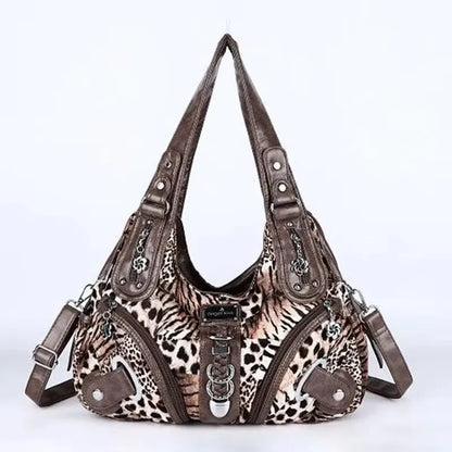 Women Leopard Hobos Tote Bag