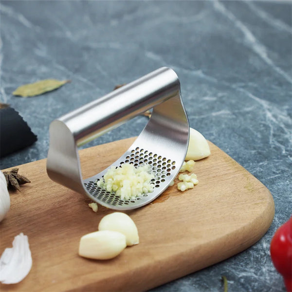 Curved Stainless Garlic Press