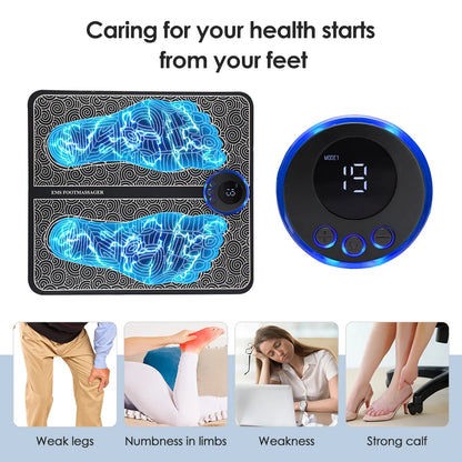 EMS Foot Massager Pad with Remote Control