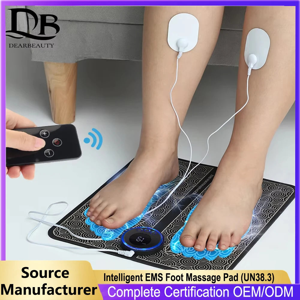 EMS Foot Massager Pad with Remote Control