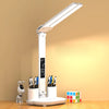 Double Headed Multifunction Foldable LED Table Lamp With Calendar Clock