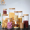 Glass Jar With Lid Cookie Kitchen Storage Jars And Lids Mason Candy Spices Glass Container Wholesale Condiments Organizer