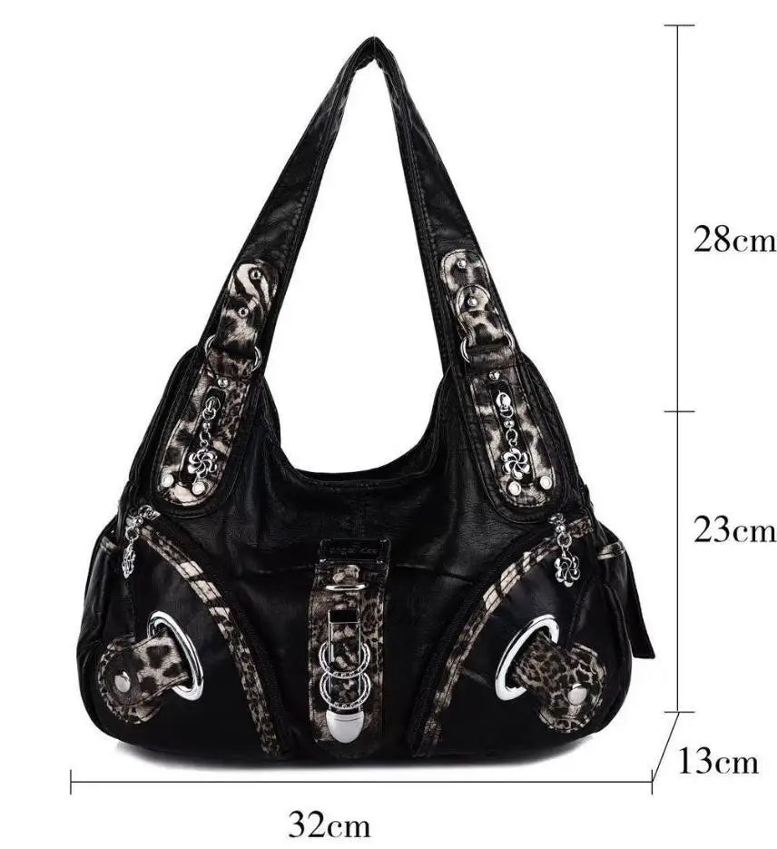 Women Leopard Hobos Tote Bag