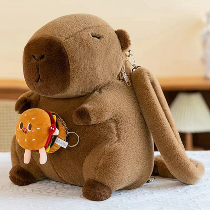 Capybara Plush Cosmetic Backpack