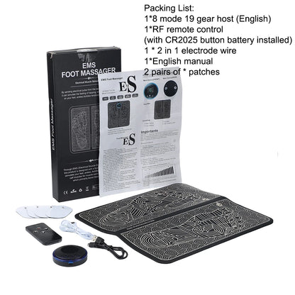 EMS Foot Massager Pad with Remote Control