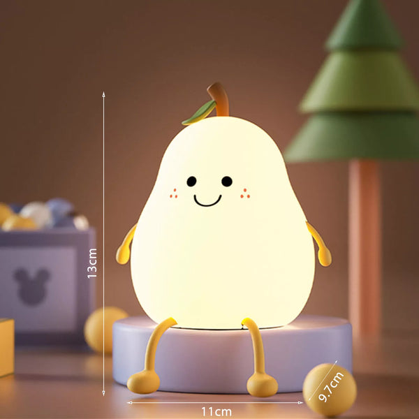 LED Night Light Pear Shaped Portable Energy Efficient Touch Control Multifunctional Table Lamp