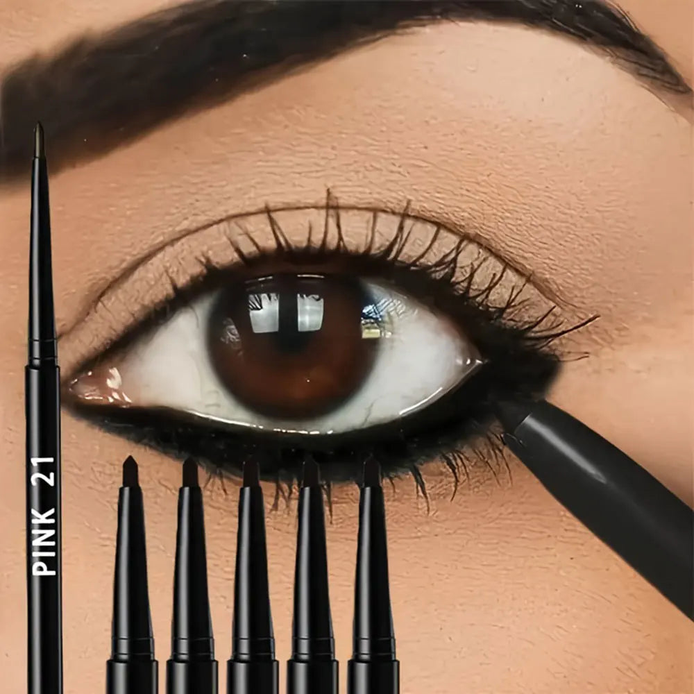 Eyeliner Pencil Waterproof Sweat-Proof Black  5 Pack