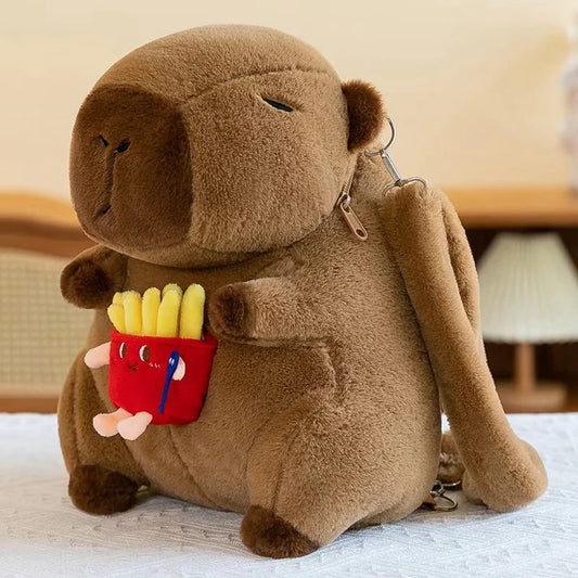 Capybara Plush Cosmetic Backpack