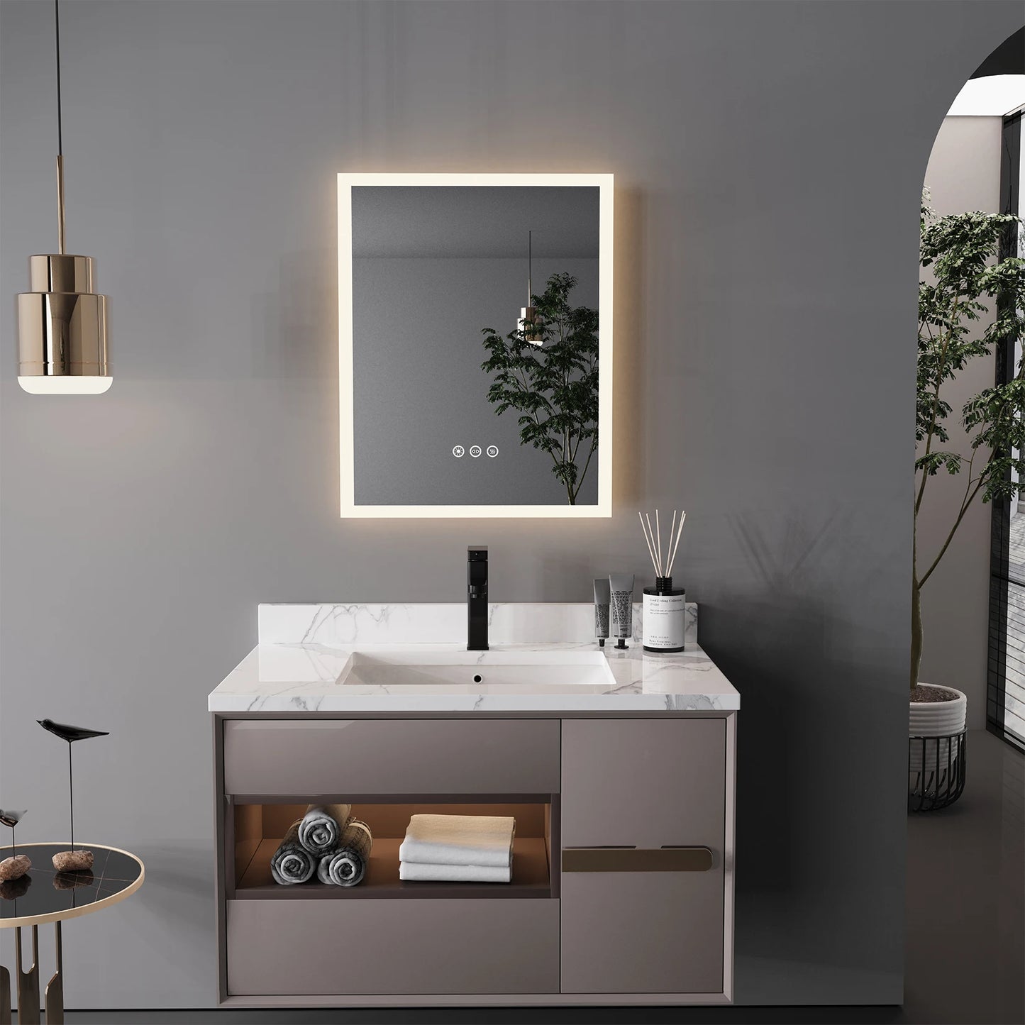 Smart Touch LED Lighted Bathroom Mirror