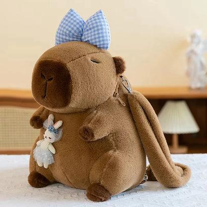 Capybara Plush Cosmetic Backpack