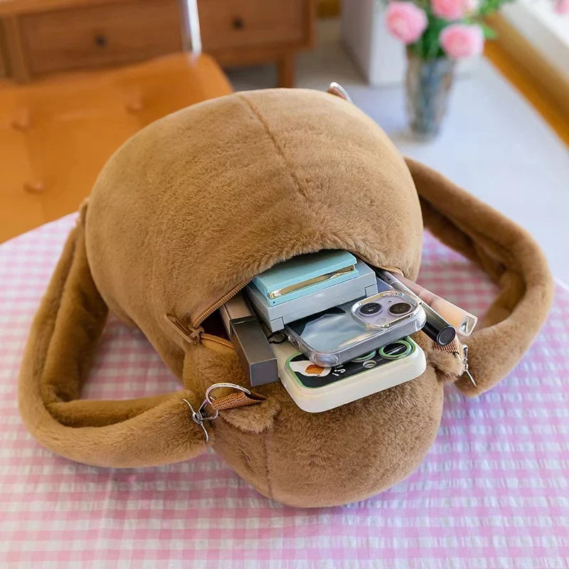 Capybara Plush Cosmetic Backpack