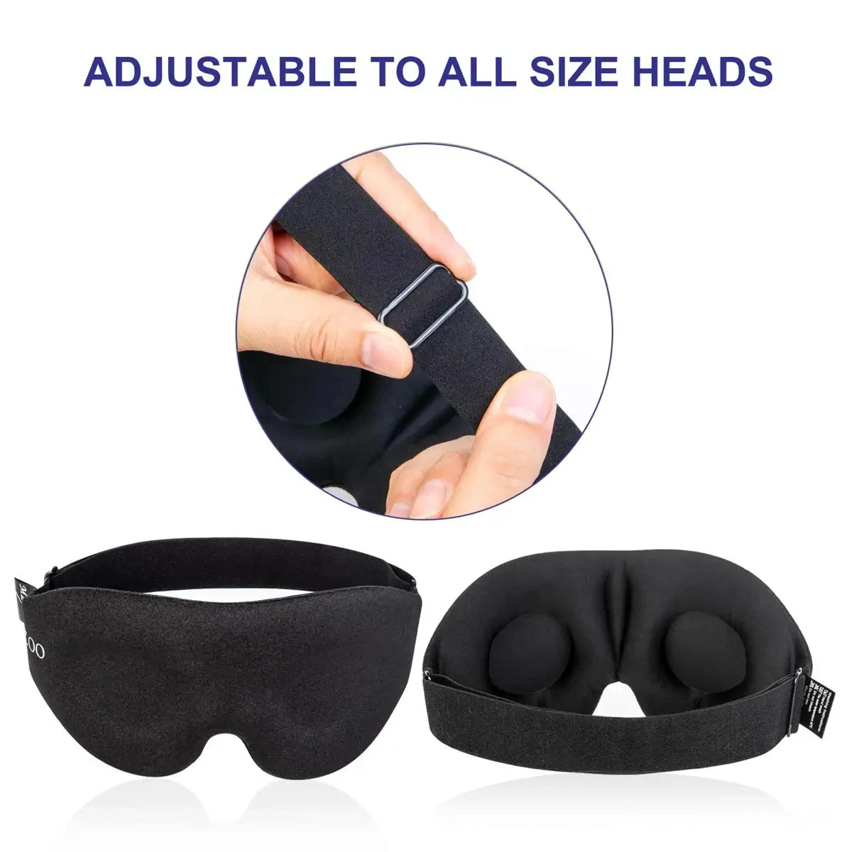 Nucomfy™ 3D Sleep Mask - Adjustable Sleep Mask with No Pressure on the Eyes