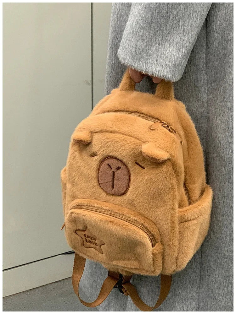 Cosmetic Plush Backpack