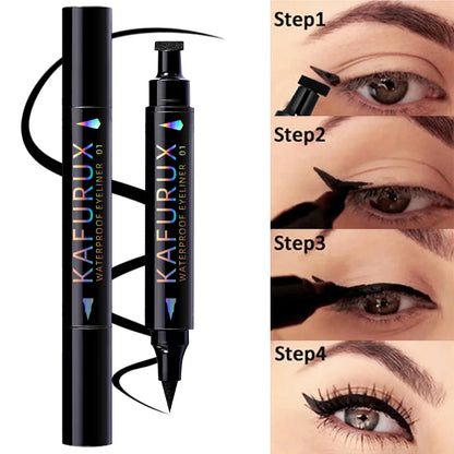 3 Colors Double Head Star Seal Eyeliner Pencil