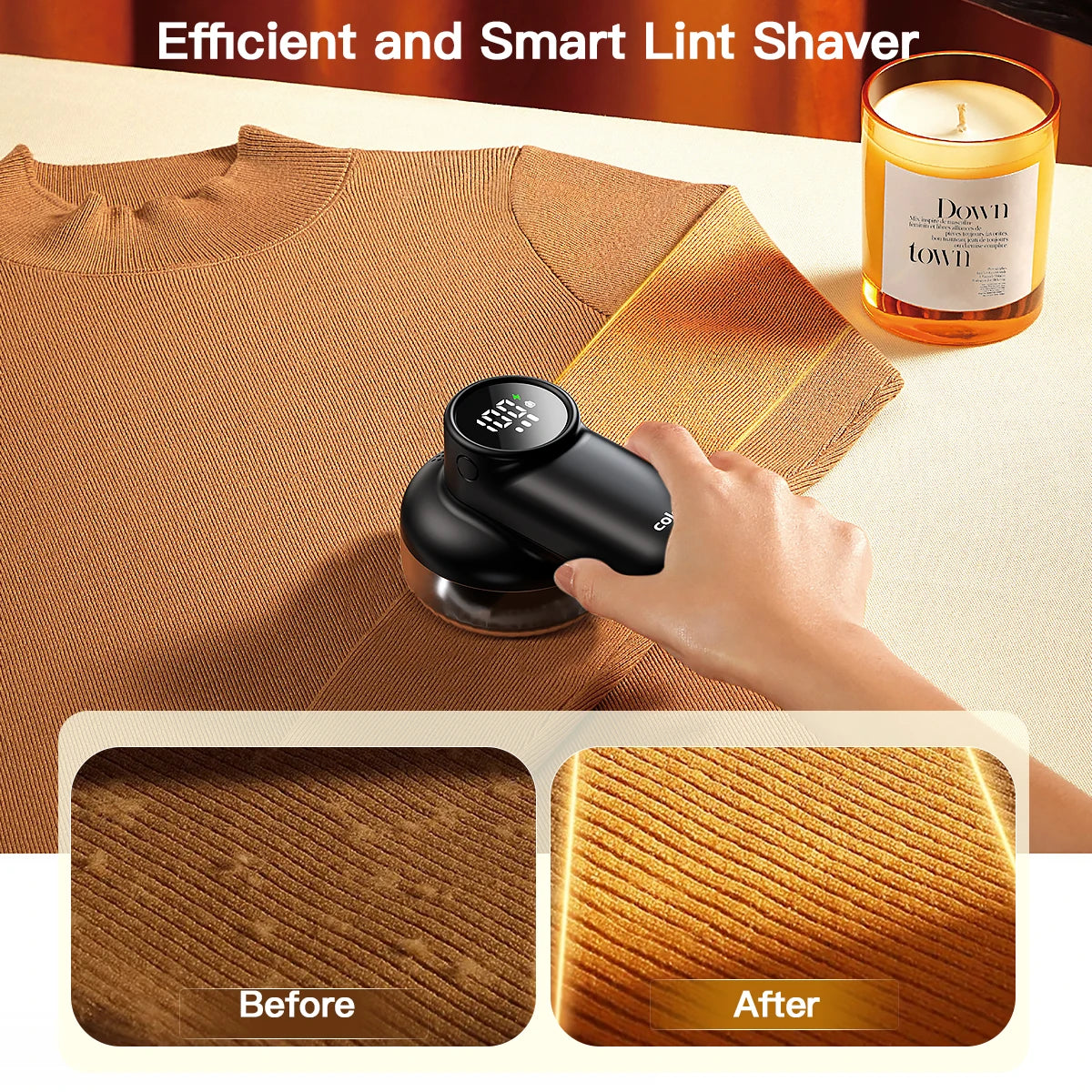 Smart Electric Lint Remover with Digital Display