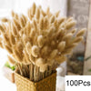 100Pcs Fluffy Pampas Dried Flowers Bouquet Home Decor