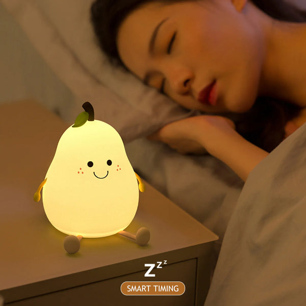 LED Night Light Pear Shaped Portable Energy Efficient Touch Control Multifunctional Table Lamp