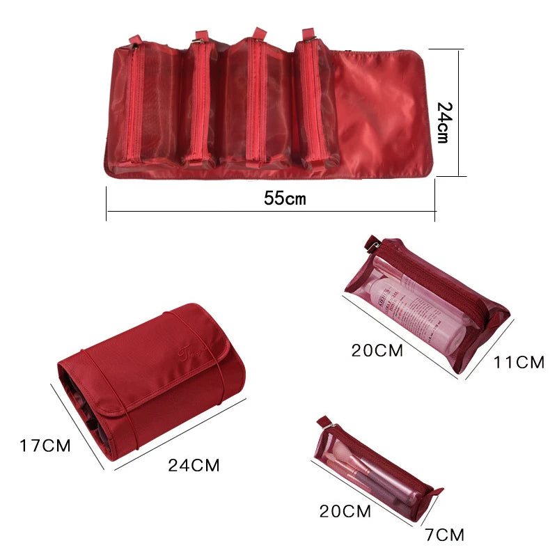 Nucomfy™ 4 In 1 Rollup Cosmetic Bag Toiletry