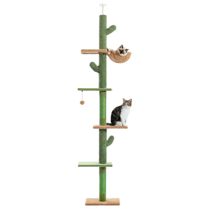 Cat Cactus Climbing Tree with Scratching Post Hammock