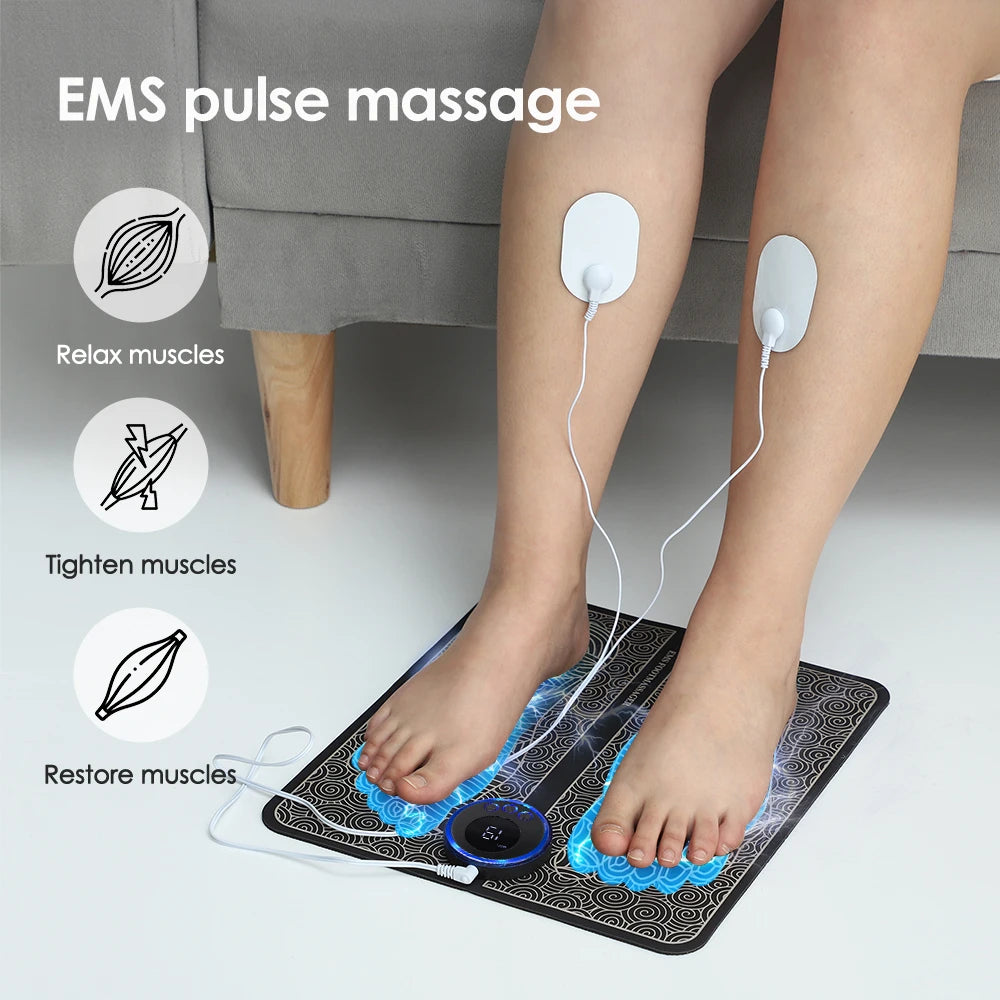 EMS Foot Massager Pad with Remote Control