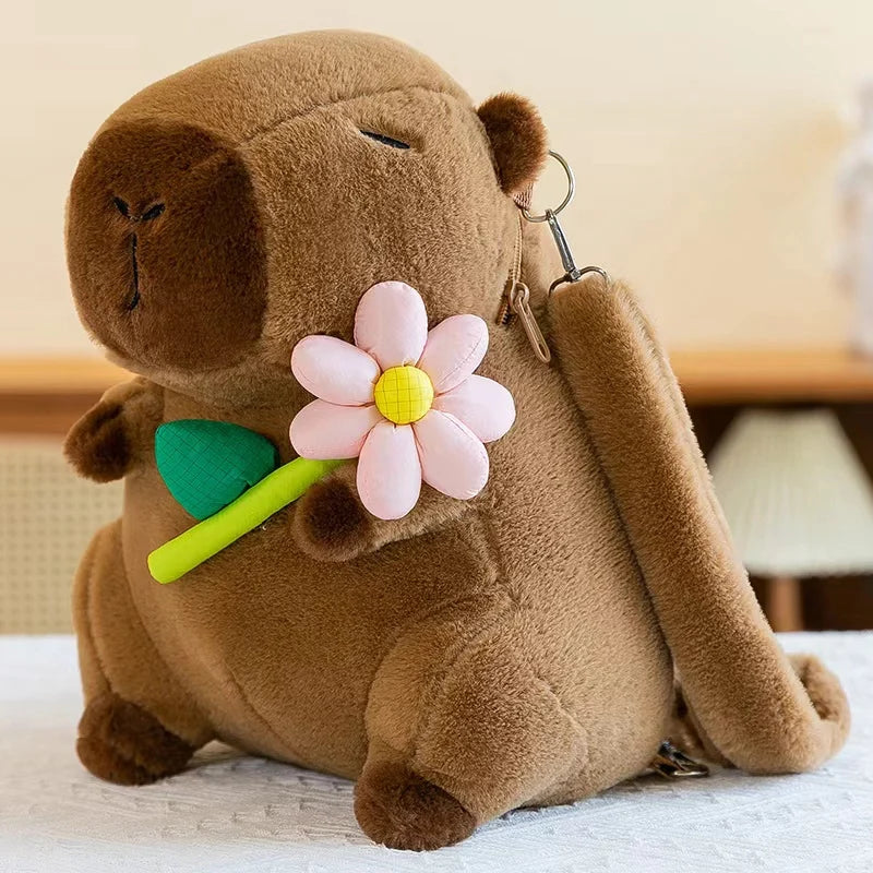 Capybara Plush Cosmetic Backpack