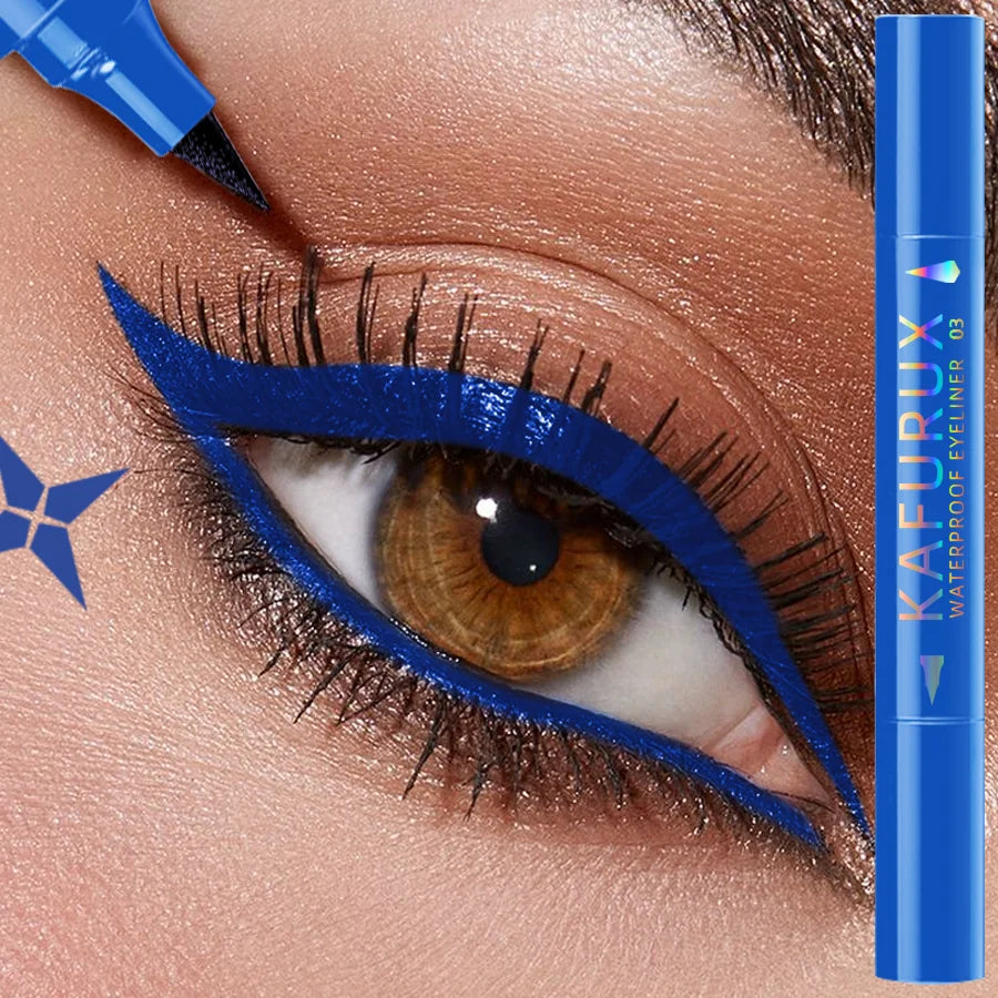 3 Colors Double Head Star Seal Eyeliner Pencil