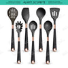 5-12pcs Gold-Plated Handles Kitchen Silicone Utensil Set Heat Resistant for Cooking & Serving