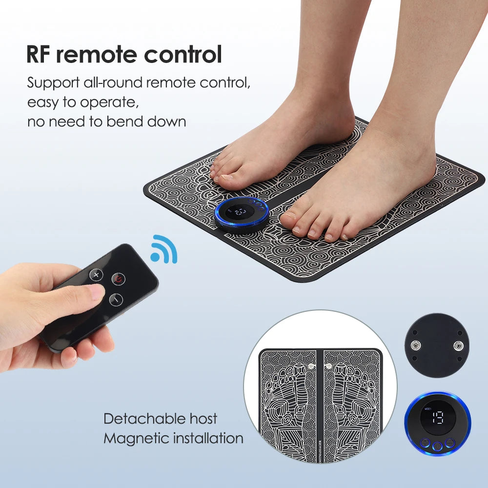 EMS Foot Massager Pad with Remote Control