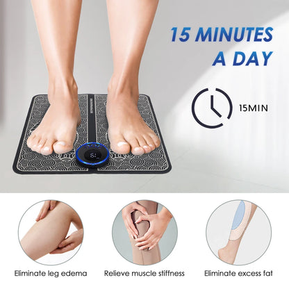 EMS Foot Massager Pad with Remote Control