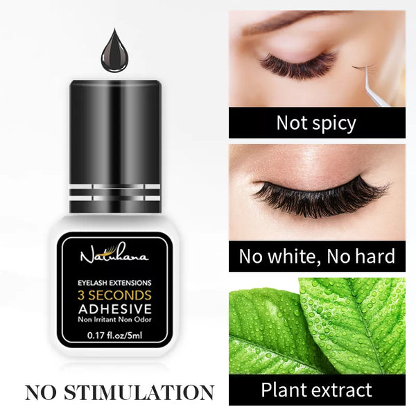 NATUHANA Easy to Use Mink Eyelash Glue for Sensitive Eye