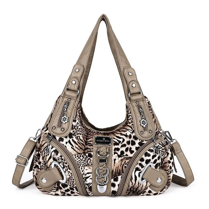 Women Leopard Hobos Tote Bag