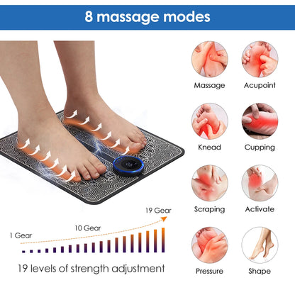 EMS Foot Massager Pad with Remote Control