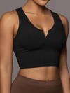 Cropped Split Neckline Knit Tank Top - Elevate Your Summer Style